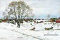 bouleaux noirs d’hiver sergiyev posad 1921 Konstantin Yuon paysage de neige